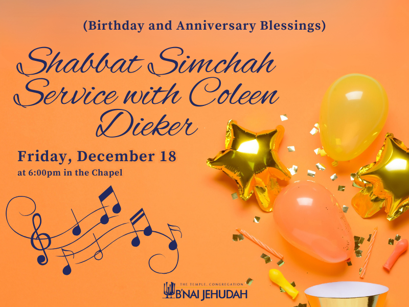 Shabbat Simchah with Coleen Dieker