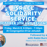Israel Solidarity Service: October 7th and Beyond