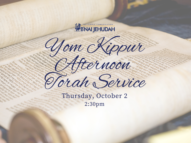 Yom Kippur Afternoon Torah Service