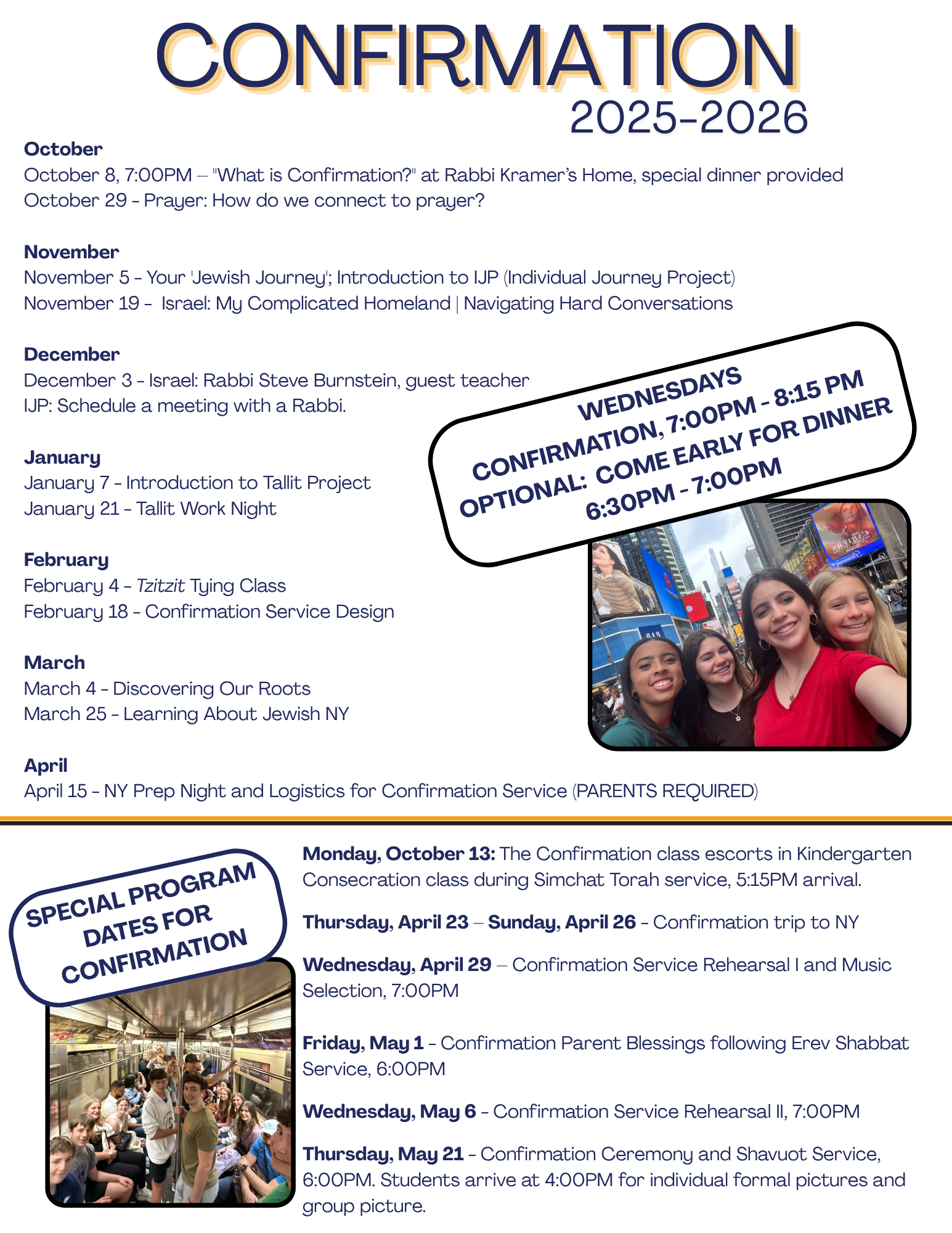 Confirmation (10th Grade) - The Temple, Congregation B'nai Jehudah