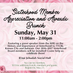 Sisterhood Membership Appreciation and Awards Brunch