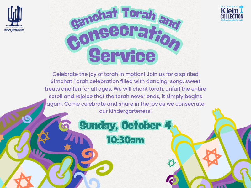 Simchat Torah and Consecration Service