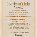 Sparks of Light Lunch with Rabbi Steve Burnstein