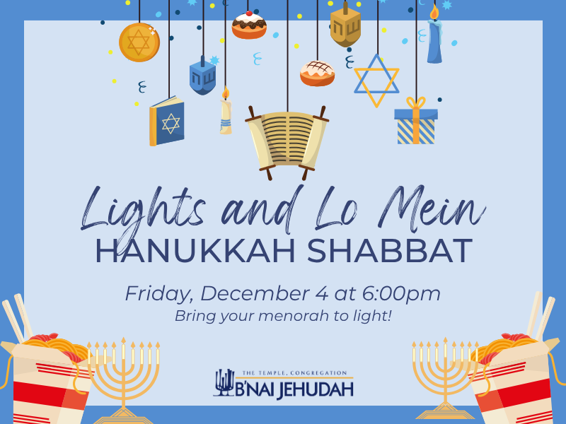 Lights and Lo Mein Hanukkah Shabbat