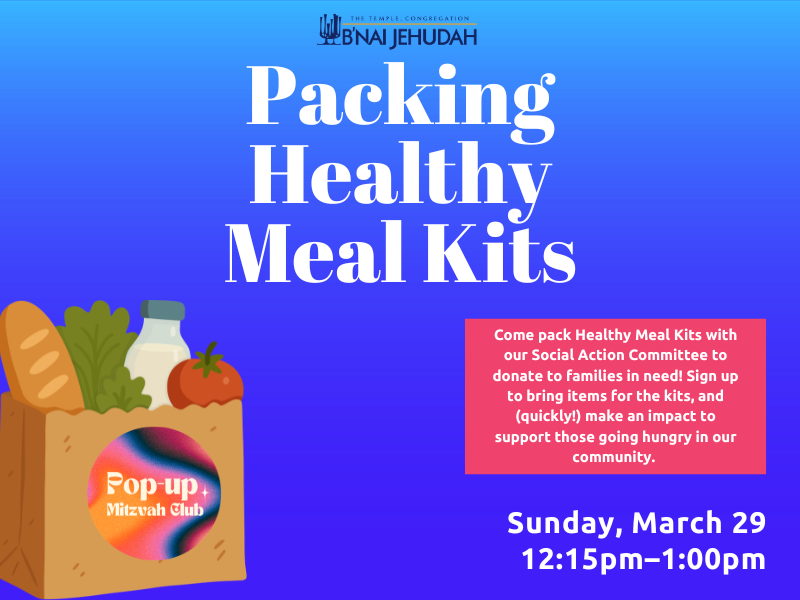 Pop-Up Mitzvah: Packing Healthy Meal Kits