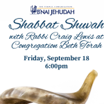 Shabbat Shuvah with Rabbi Craig Lewis at Congregation Beth Torah