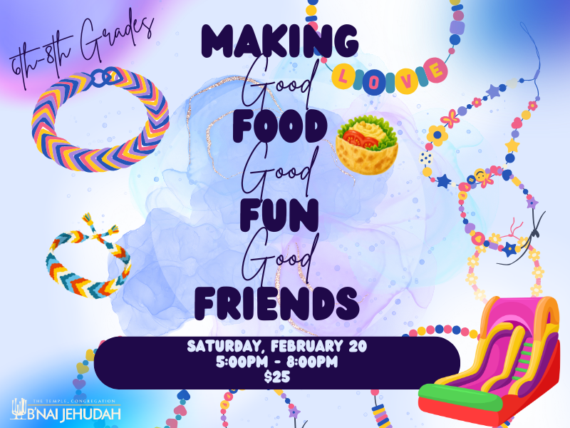 6th-8th Grade Youth Group Program: Making Good Food, Good Friends and Good Fun
