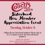 Sisterhood New Member Welcome